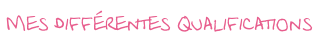 Mes différentes qualifications